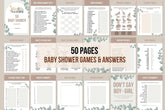 Baby Shower Games & Answers - 50 Pages